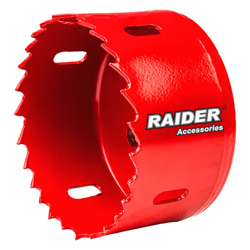 RAIDER Carota bi - metal pentru lemn si metal ø 57mm RD Precizie inalta la taierea gaurilor perfect rotunde Potrivit pentru gaurit lemn si metale neferoase Fabricat din otel ra Raider - scule electrice si unelte profesionale - BricoMart