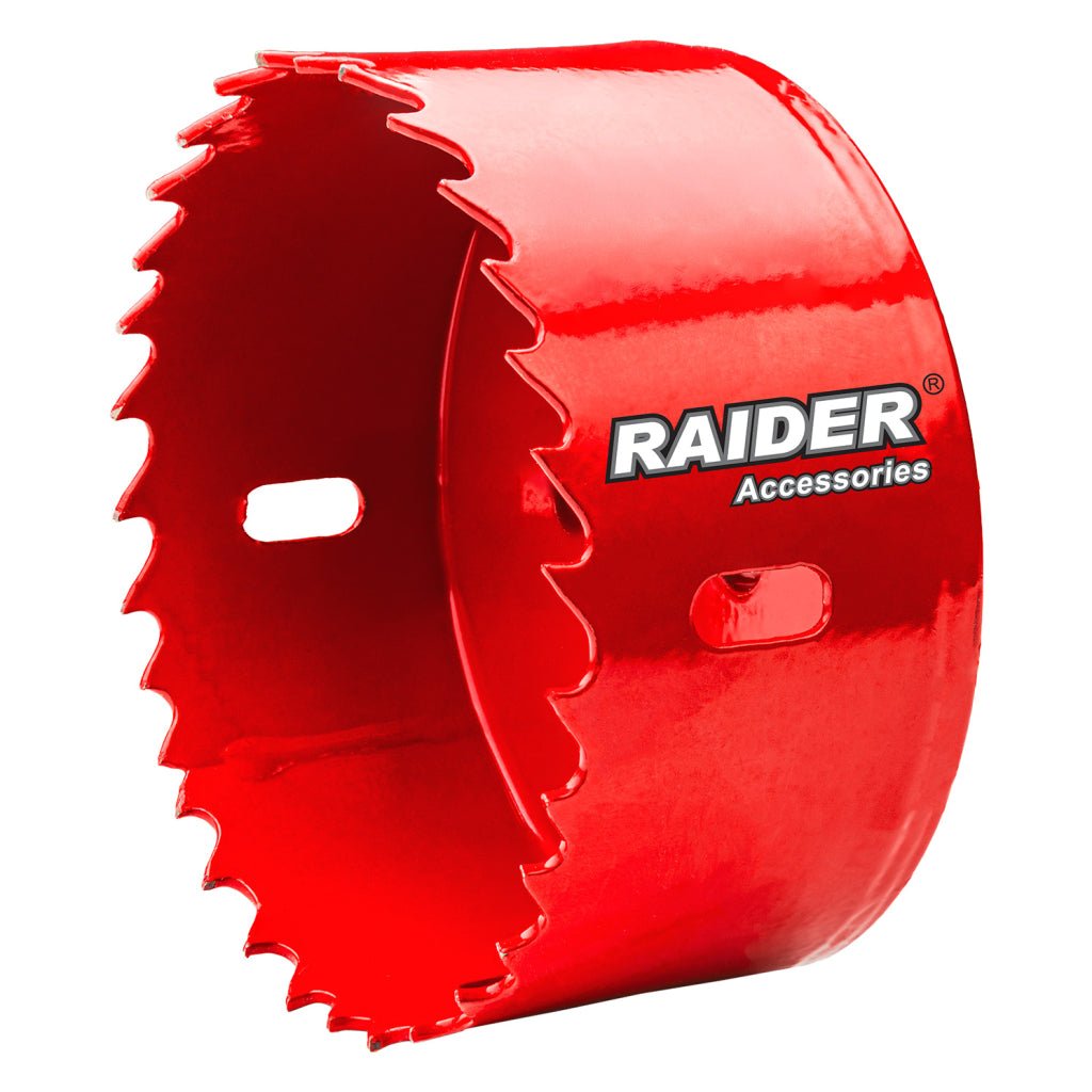 RAIDER Carota bi - metal pentru lemn si metal ø 83mm RD Precizie inalta la taierea gaurilor perfect rotunde Potrivit pentru gaurit lemn si metale neferoase Fabricat din otel ra Raider - scule electrice si unelte profesionale - BricoMart