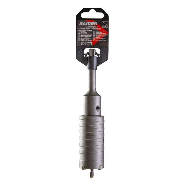 RAIDER Carota gaurire beton cu tija si burghiu 35mm SDS - plus Pentru gaurire usoara in caramida si beton Utilizare indelungata SDS - plus Raider - scule electrice si unelte profesionale - BricoMart