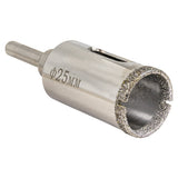 RAIDER Carota pentru placi ceramice, dimantata Ø25 mm (1") RD Margini de taiere diamantate Taieturi laterale pentru racire suplimentara Potrivit pentru gaurire in placi ceramice Diam Raider - scule electrice si unelte profesionale - BricoMart
