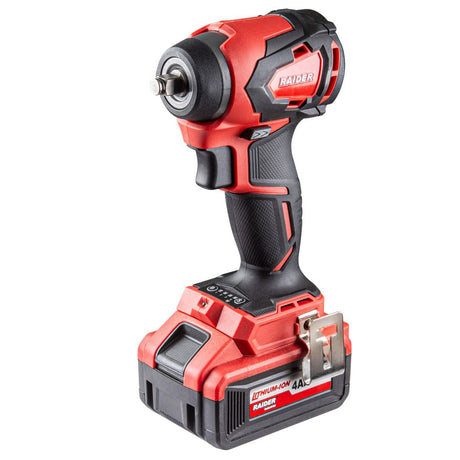 RAIDER Cheie impact 20V 1x4Ah 280Nm 1/2", 3/8" RDI - IBW03 SET Motor fara perii Functie de schimbare a sensului 4 trepte de reglare a cuplului si vitezei Iluminarea zonei de lucru cu Raider - scule electrice si unelte profesionale - BricoMart