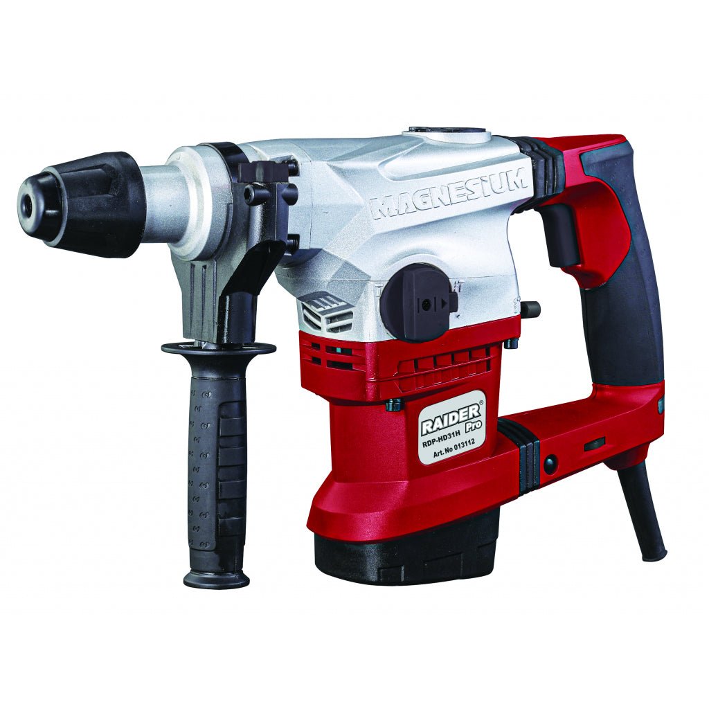 RAIDER Ciocan rotopercutor 1250W 30mm SDS+ RDP - HD31 Comutator de functii Prindere SDS+ Sistem anti - vibrații Indicator LED pentru tensiunea de rețea Viteza reglabila Maner a Raider - scule electrice si unelte profesionale - BricoMart