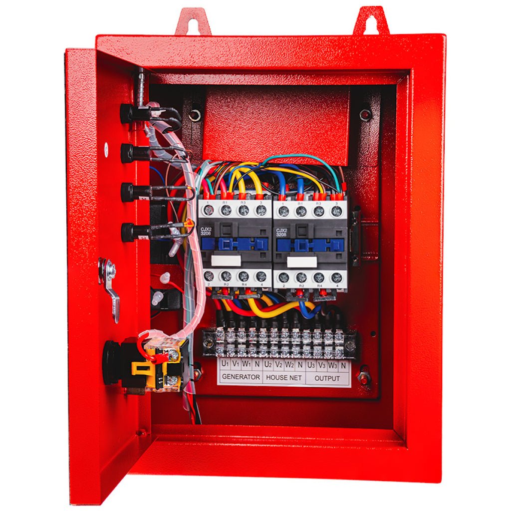 RAIDER Comutator automat de transfer ATS pentru 10kW 380V RD - ATS01 Suportă sisteme de până la 10 kW, fiind potrivit pentru instalații mici și medii, cum ar fi birouri, mici afaceri sau lo Raider - scule electrice si unelte profesionale - BricoMart
