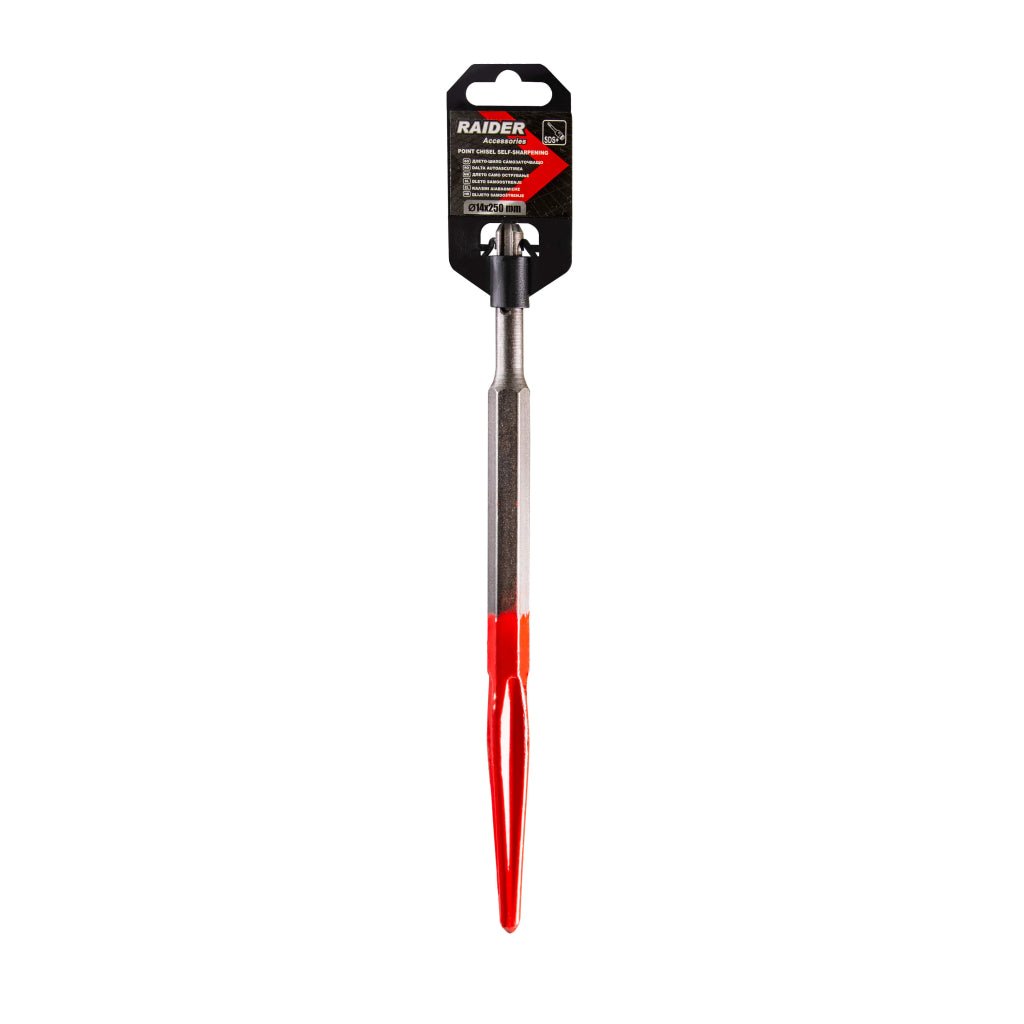RAIDER Dalta ascutita SDS - plus cu autoascutire 14x250mm Geometria vârfului cu auto - ascuțire previne blocarea materialului Durată de viață mai lungă Raider - scule electrice si unelte profesionale - BricoMart