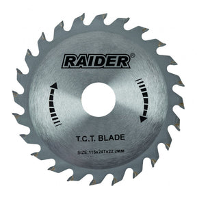 RAIDER Disc circular pentru lemn 115х24Tх22.2mm RD-SB13 Potrivit pentru taierea lemnului Pastile din carburi Raider - scule electrice si unelte profesionale - BricoMart