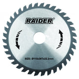 RAIDER Disc circular pentru lemn 180х24Тх20.0mm RD - SB01 Potrivit pentru taierea lemnului Pastile din carburi Raider - scule electrice si unelte profesionale - BricoMart