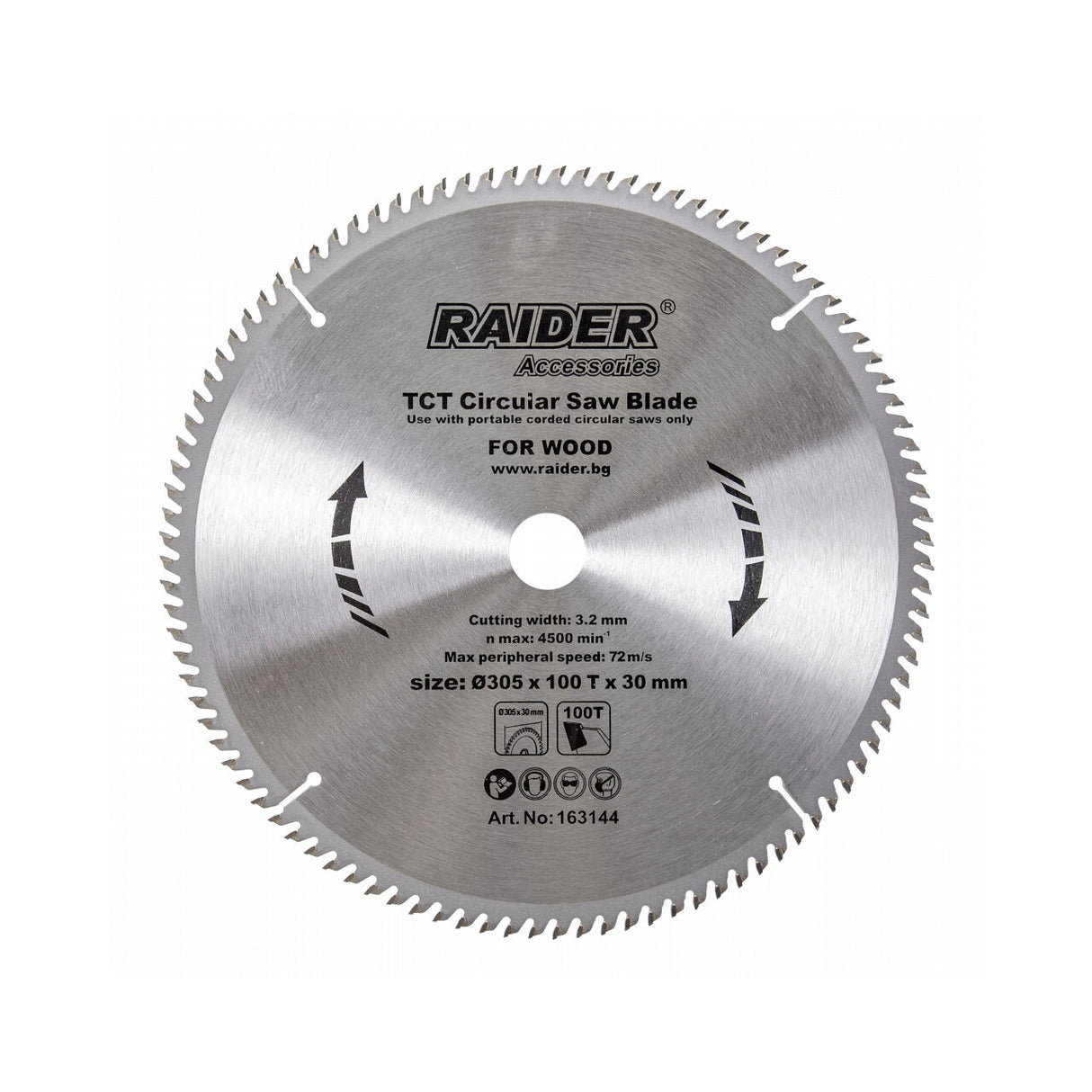 RAIDER Disc circular pentru lemn 305x100Tx30mm Potrivit pentru taierea lemnului Pastile din carburi Raider - scule electrice si unelte profesionale - BricoMart
