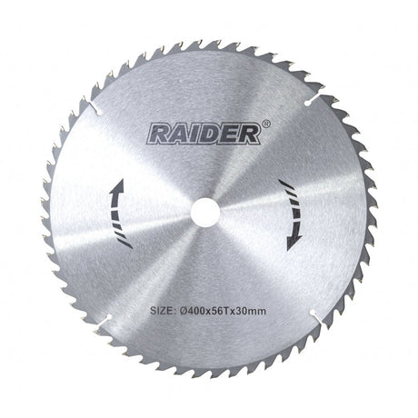 RAIDER Disc circular pentru lemn 400x56Tx30.0mm RD - SB12 Potrivit pentru taierea lemnului Pastile din carburi Raider - scule electrice si unelte profesionale - BricoMart