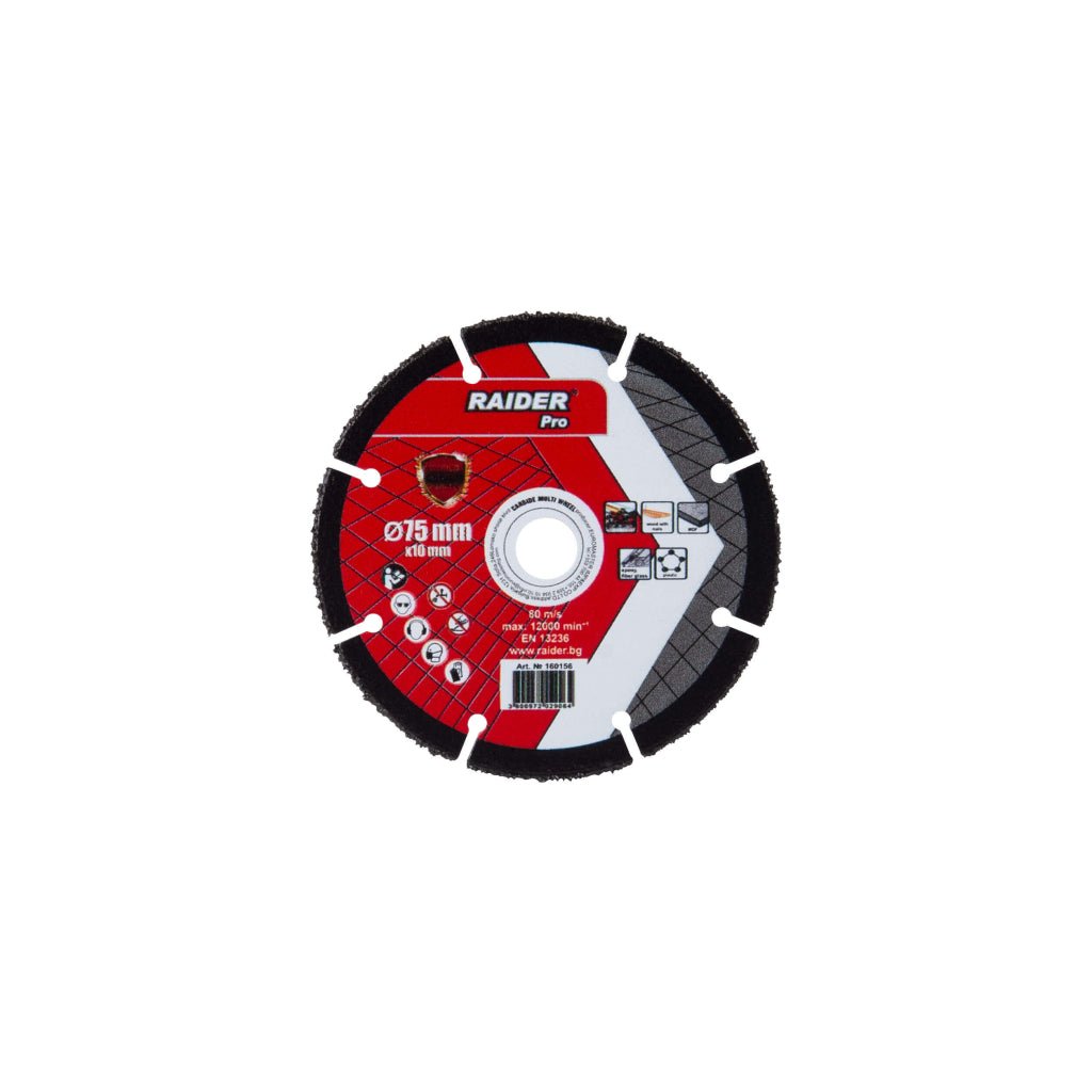 RAIDER Disc debitare multmaterial cu carbura 75x10 mm Muchia de tăiere acoperită cu carbură Viteza mare de taiere Potrivit pentru tăierea lemnului cu cuie, plastic, gips - cart Raider - scule electrice si unelte profesionale - BricoMart