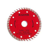 RAIDER Disc diamantat Turbo 125x22.2mm RD - DD06 Potrivit pentru beton , placi ceramice si caramizi Viteza periferica maxima: 80 m / s Raider - scule electrice si unelte profesionale - BricoMart