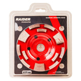 RAIDER Disc oala ptr slefuit beton 125x22.2mm "T12" Rândul dublu de segmente al discului de șlefuire diamantat combinat asigură îndepărtarea rapidă a straturilor și o șlefu Raider - scule electrice si unelte profesionale - BricoMart