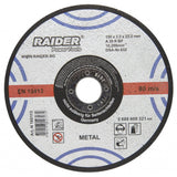 RAIDER Disc pentru taiat metal 150х3.2х22.2mm Disc pentru taierea metalelor Viteza periferica maxima: 80 m / s Raider - scule electrice si unelte profesionale - BricoMart
