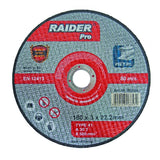 RAIDER Disc pentru taiat metal 180х3.0х22.2mm RDP Disc pentru taierea metalelor Viteza periferica maxima: 80 m / s Raider - scule electrice si unelte profesionale - BricoMart