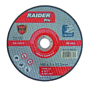 RAIDER Disc pentru taiat metal 230х3.0х22.2mm RDP Disc pentru taierea metalelor Viteza periferica maxima: 80 m / s Raider - scule electrice si unelte profesionale - BricoMart