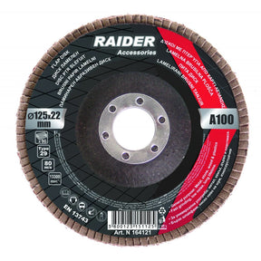 RAIDER Disc ptr slefuit 125mm А - 120 Pentru uz universal Polizare rapida, zgomot redus Rezistenta marita la uzura Raider - scule electrice si unelte profesionale - BricoMart