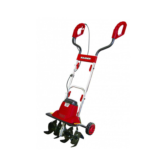 RAIDER Electrocultor 230V 1000W 365mm cu roti RD - ET03 Manere ergonomice pentru lucru confortabil Dimensiuni compacte pentru transport si depozitare usoara Raider - scule electrice si unelte profesionale - BricoMart