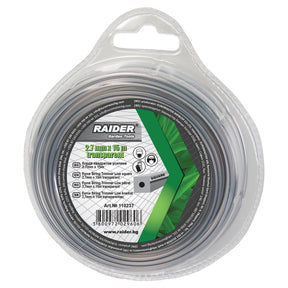 RAIDER Fir pentru motocoasa profil patrat 2.7 mm х 15m Construit din material durabil ce ii confera elasticitate o perioada lunga de timp Raider - scule electrice si unelte profesionale - BricoMart