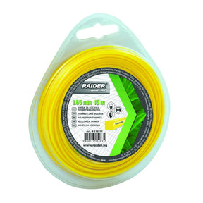 RAIDER Fir pentru trimmer profil patrat 1.65mm х 15m Construit din material durabil ce ii confera elasticitate o perioada lunga de timp Raider - scule electrice si unelte profesionale - BricoMart