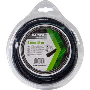 RAIDER Fir trimmer dinte fierastrau 4.0mm х 15m negru Economie și durabilitate Pentru iarbă groasă și buruieni Raider - scule electrice si unelte profesionale - BricoMart