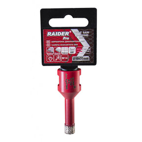 RAIDER Freza diamantata pentru frezare uscata M14 x 10 mm Utilizare indelungata Taiere extrem de rapida Taiere fara apa Carotele de gaurire sunt proiectate sa fie montate pe poli Raider - scule electrice si unelte profesionale - BricoMart