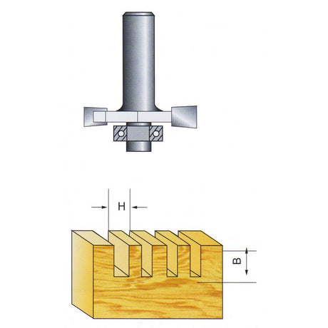 RAIDER Freza profilata ø31.75 H6.35 B9.37mm prindere ø8 mm Coada cilindrica Pentru lemn natur Cu rulment de ghidaj Raider - scule electrice si unelte profesionale - BricoMart