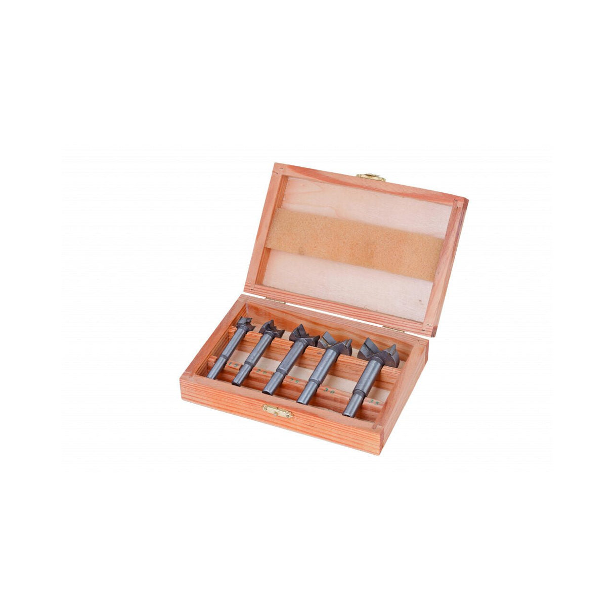 RAIDER Freze ptr balamale set 5pcs Folosit pentru gauri oarbe in lemn natur Coada cilindrica Cutie de depozitare din lemn Raider - scule electrice si unelte profesionale - BricoMart