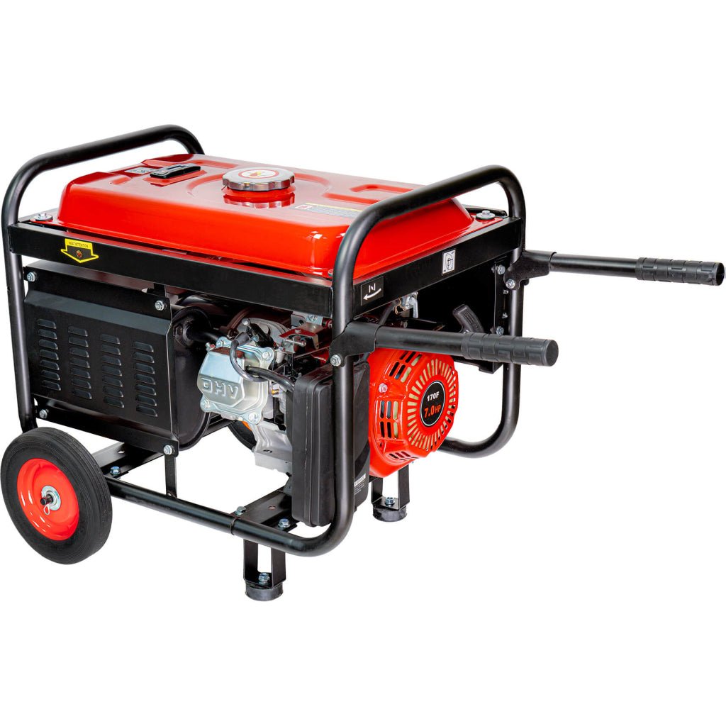 RAIDER Generator de benzină 3kW pornire electrică RD - GG14 Generatorul de curent "RD - GG14"are o putere de 3kW Are un demaror electric Ușor de transportat, făcându - l potrivit pentr Raider - scule electrice si unelte profesionale - BricoMart