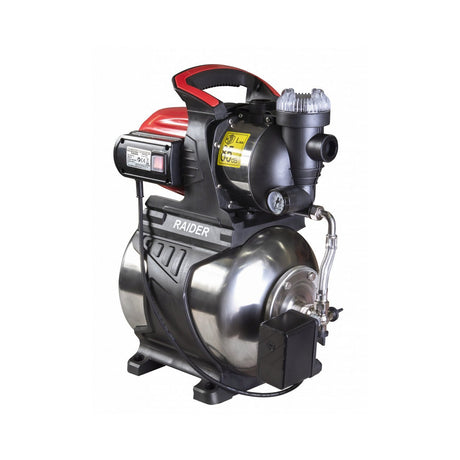 RAIDER Hidrofor cu rezervor inox 1200W x 1” 64 l/min RD - WP1200S Manometru incorporat Rezervor din otel Inox Raider - scule electrice si unelte profesionale - BricoMart