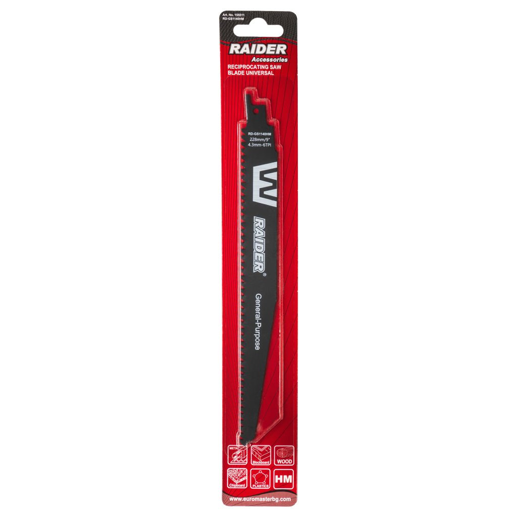 RAIDER Lama fierastrau sabie universala 228mm 4,3mm6TPIRD - GS1140HM Raider - scule electrice si unelte profesionale - BricoMart