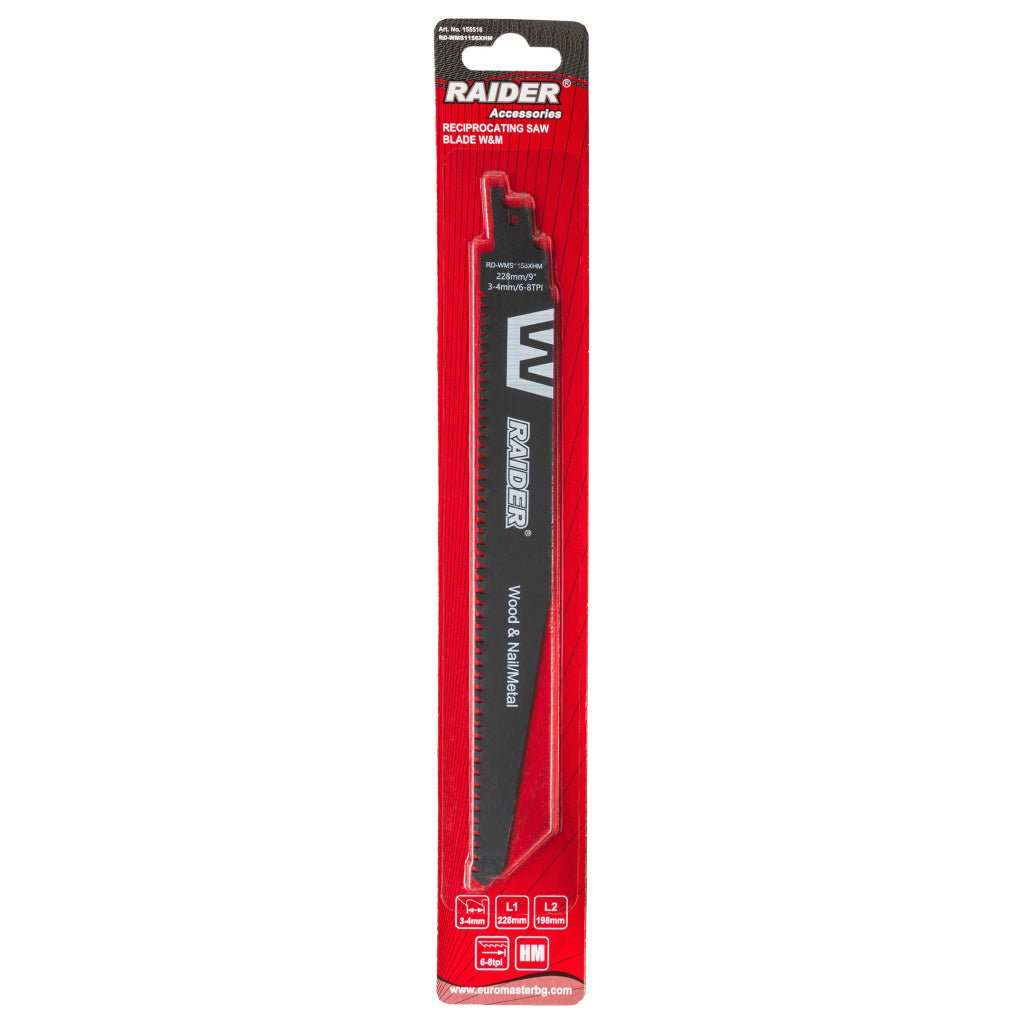 RAIDER Lama fierastrau sabie W&N 228mm 3 - 4mm 6 - 8TPI RD - WMS1156XHM Raider - scule electrice si unelte profesionale - BricoMart