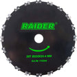 RAIDER Lama pentru motocoasa, lemn, 20 dinti Ø230x25.4 mm Rezistent la uzură, potrivit pentru utilizare pe termen lung Potrivit pentru iarbă înaltă, tufișuri groase, ramuri, rădă Raider - scule electrice si unelte profesionale - BricoMart