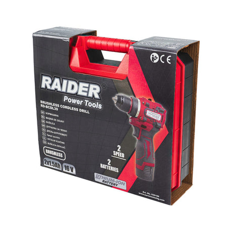RAIDER Masina de gaurit si insurubat 16V 2x1.5Ah RD - BCDL39 Raider - scule electrice si unelte profesionale - BricoMart