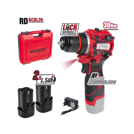 RAIDER Masina de gaurit si insurubat 16V 2x1.5Ah RD - BCDL39 Raider - scule electrice si unelte profesionale - BricoMart