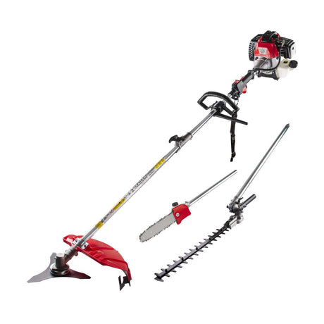 RAIDER Motocoasa pliabila pe benzina 1.5kW 4in1 RD - GBC23 Carcasă din oțel Tub de ghidare din aluminiu pe arborele principal Motor în doi timpi, monocilindric, răcit cu aer Porni Raider - scule electrice si unelte profesionale - BricoMart
