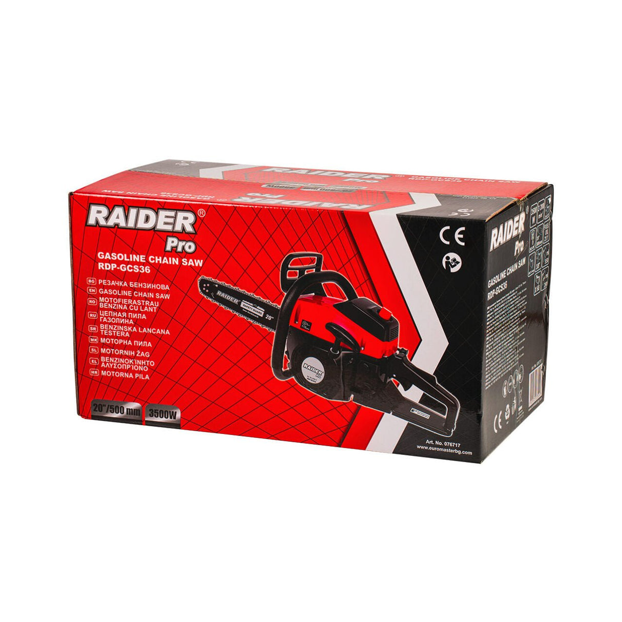 RAIDER Motofierastrau 50cm (20") 3500W 3/8".058" 68 RDP - GCS36 Raider - scule electrice si unelte profesionale - BricoMart