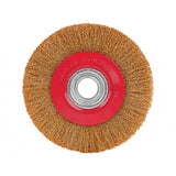 RAIDER Perie circulara din sarma otel acoperire alama 6/150mm Perie de sarma din otel cu acoperire de alama Raider - scule electrice si unelte profesionale - BricoMart