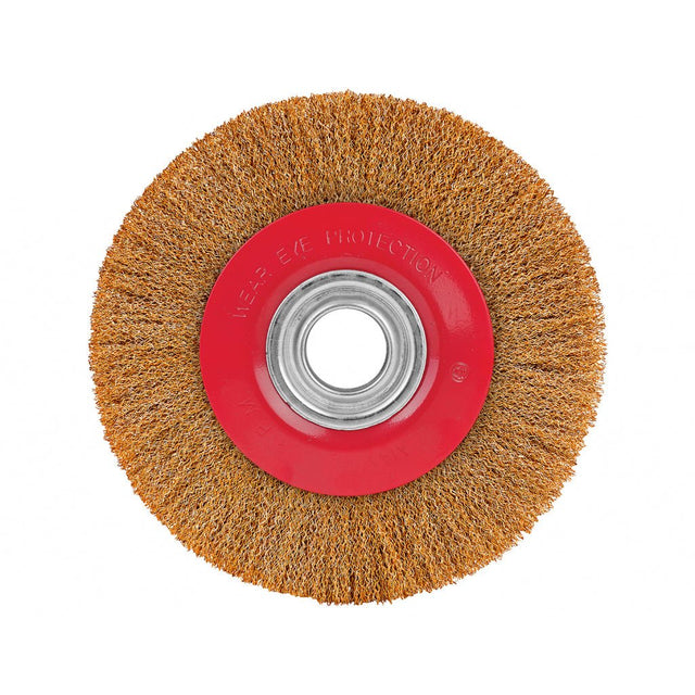 RAIDER Perie circulara din sarma otel acoperire alama 6/150mm Perie de sarma din otel cu acoperire de alama Raider - scule electrice si unelte profesionale - BricoMart
