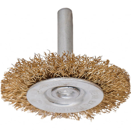 RAIDER Perie circulara din sarma ptr bormasina 3/ 75mm Coada cilindrica Perie de sarma din otel cu acoperire de alama Raider - scule electrice si unelte profesionale - BricoMart