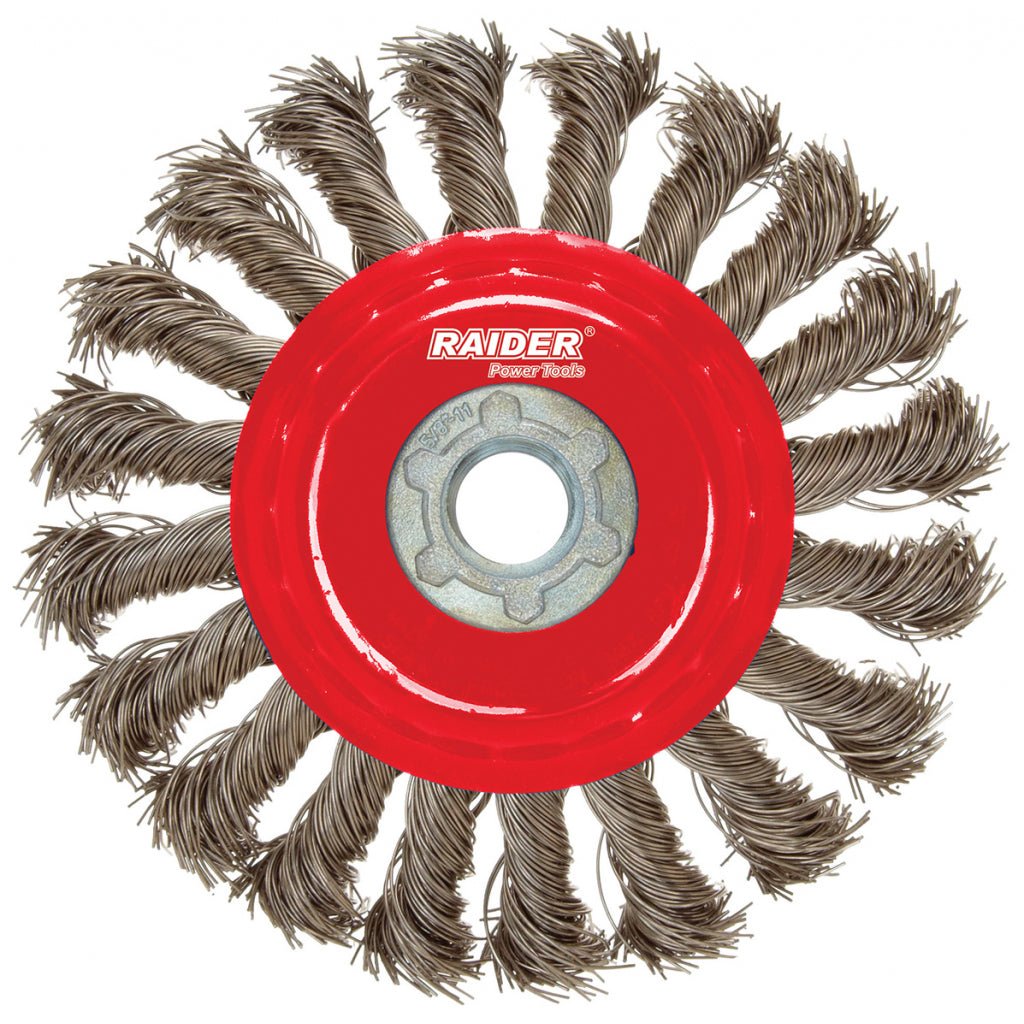 RAIDER Perie circulara rotativa pentru polizor unghiular 75 mm Otel carbon Raider - scule electrice si unelte profesionale - BricoMart