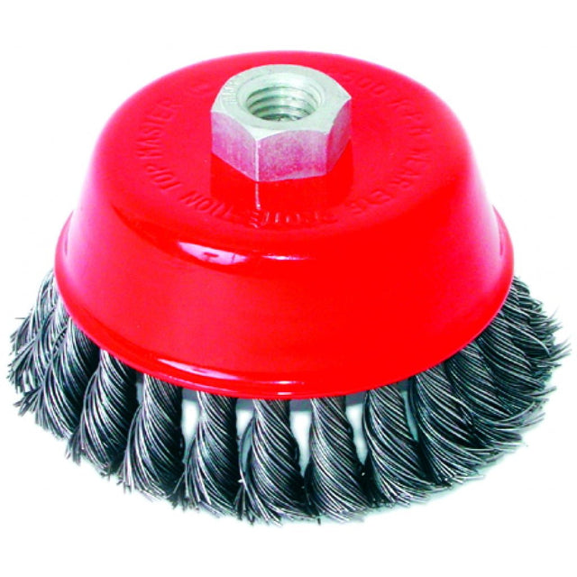 RAIDER Perie sarma rotativa cu toroane, clopot 125mm Forma de oala Otel carbon Proiectat pentru polizoare unghiulare Raider - scule electrice si unelte profesionale - BricoMart
