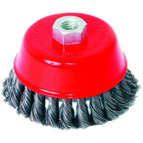 RAIDER Perie sarma rotativa cu toroane, clopot 75mm Forma de oala Otel carbon Proiectat pentru polizoare unghiulare Raider - scule electrice si unelte profesionale - BricoMart