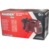 RAIDER Pompa autoamorsare 1100W 1" 45m filtru apa display RDP - WP80 O pompă cu autoamorsare în care procesul de intrare și trecere a apei prin ejector creează un vid în partea de aspirație Raider - scule electrice si unelte profesionale - BricoMart