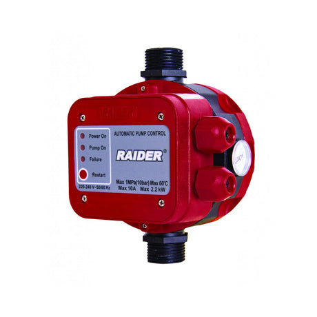 RAIDER Presostat electronic 2.2kW max. pressure 1MPa 1" RD - EPC02 Manometru Pre siune ajustabila Relee japoneze marca OMRON Raider - scule electrice si unelte profesionale - BricoMart