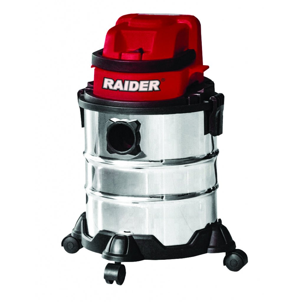 RAIDER R20 Aspirator umed/uscat 20V Li - ion 15L RDP - SDWC20 SOLO Construit pe roti Pentru suprafete uscate si umede Raider - scule electrice si unelte profesionale - BricoMart