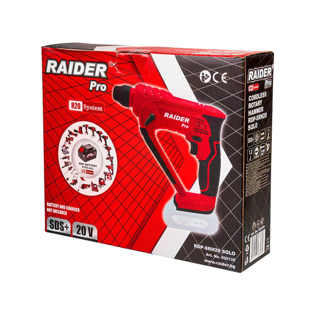 RAIDER R20 Ciocan rotopercutor SDS - plus 20V RDP - SRH20 Solo 2 functii Schimbator de sens Lumina de lucru cu LED Prindere SDS+ Raider - scule electrice si unelte profesionale - BricoMart