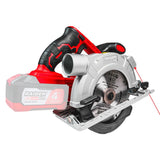 RAIDER R20 Fierastrau circular manual 20V Ø165 laser RDP - SCS20 Solo Maner antialunecare Disc de taiere HQ Blocarea axului de iesire Reglarea continua a adancimii de taiere Reglarea continu Raider - scule electrice si unelte profesionale - BricoMart