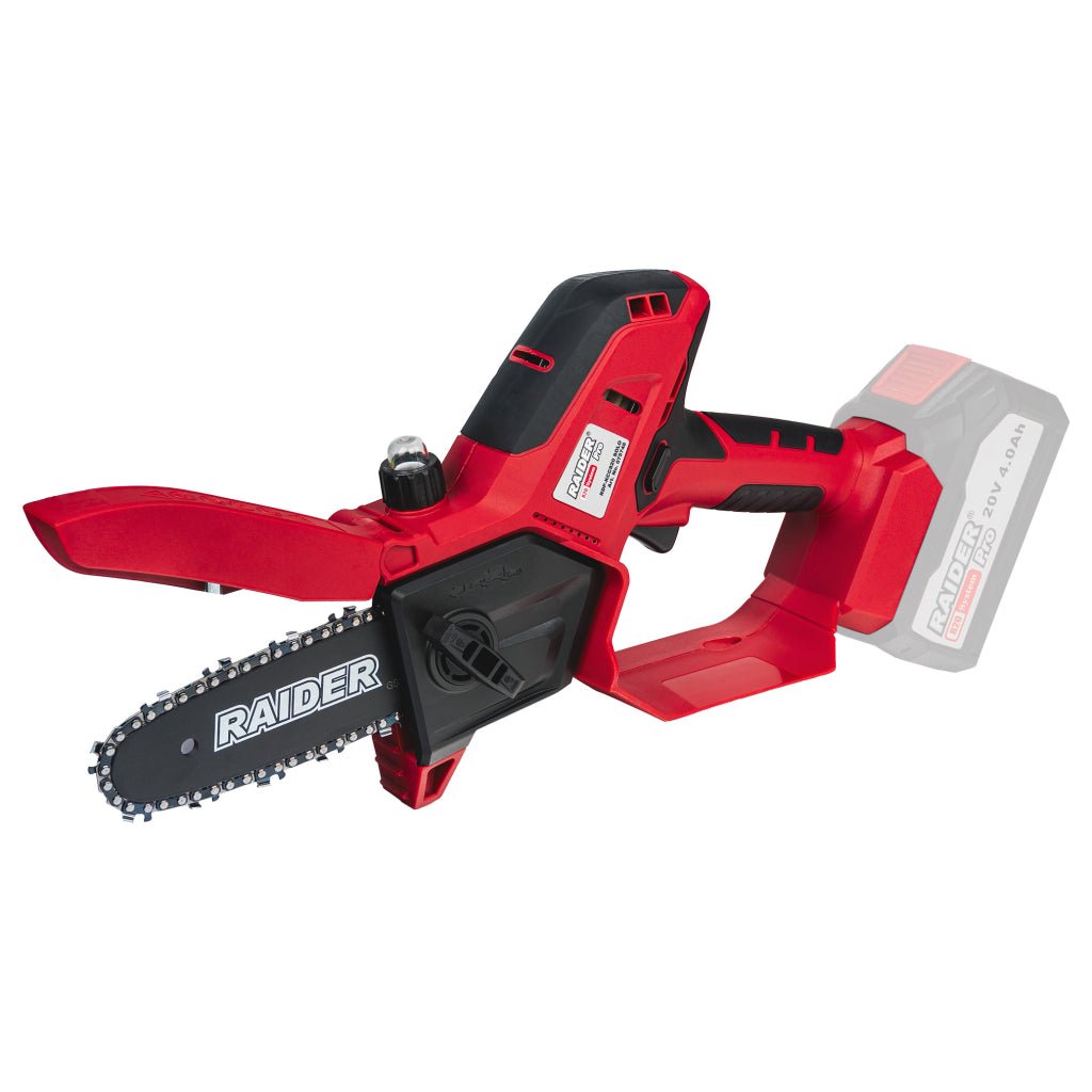 RAIDER R20 Fierastrau cu lant 150mm SDS 1/4"1.1mm36 Solo RDP - KCCS20 Fierăstrăul este echipat cu un sistem SDS care permite schimbarea rapidă și ușoară a lanțului, fără a fi necesare unelte Raider - scule electrice si unelte profesionale - BricoMart
