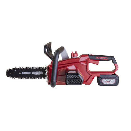 RAIDER R20 Fierastrau electric cu lant 250mm 3Ah RDP - SCS20 Set Frana lant inertiala Constructie usoara Intinzator ce nu are nevoie de scule suplimentare Ungere automata a lantului Raider - scule electrice si unelte profesionale - BricoMart