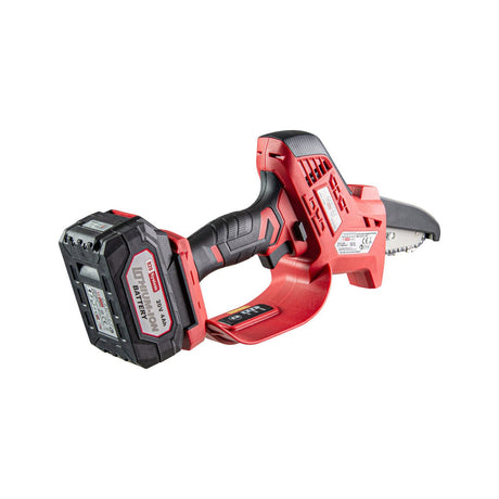 RAIDER R20 Fierastrau gradina 100mm SDS 1/4"1.1mm 28 4Ah RDP - CLGP20 Sistem inteligent de intidere rapida a lantului Protecție pentru a preveni împrăștierea particulelor în timpul funcționă Raider - scule electrice si unelte profesionale - BricoMart