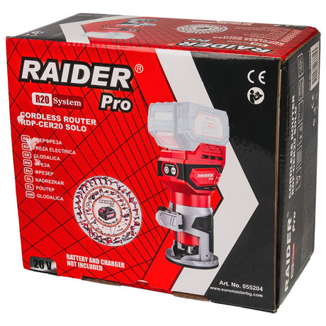 RAIDER R20 Freza electrica 8mm 12000 - 30000min - 1 RDP - CER20 R20 RDP - CER20 R20 este compatibilă cu freze cu coadă de 8 mm, având o gamă de turații între 12.000 și 30.000 rpm pentru ajus Raider - scule electrice si unelte profesionale - BricoMart